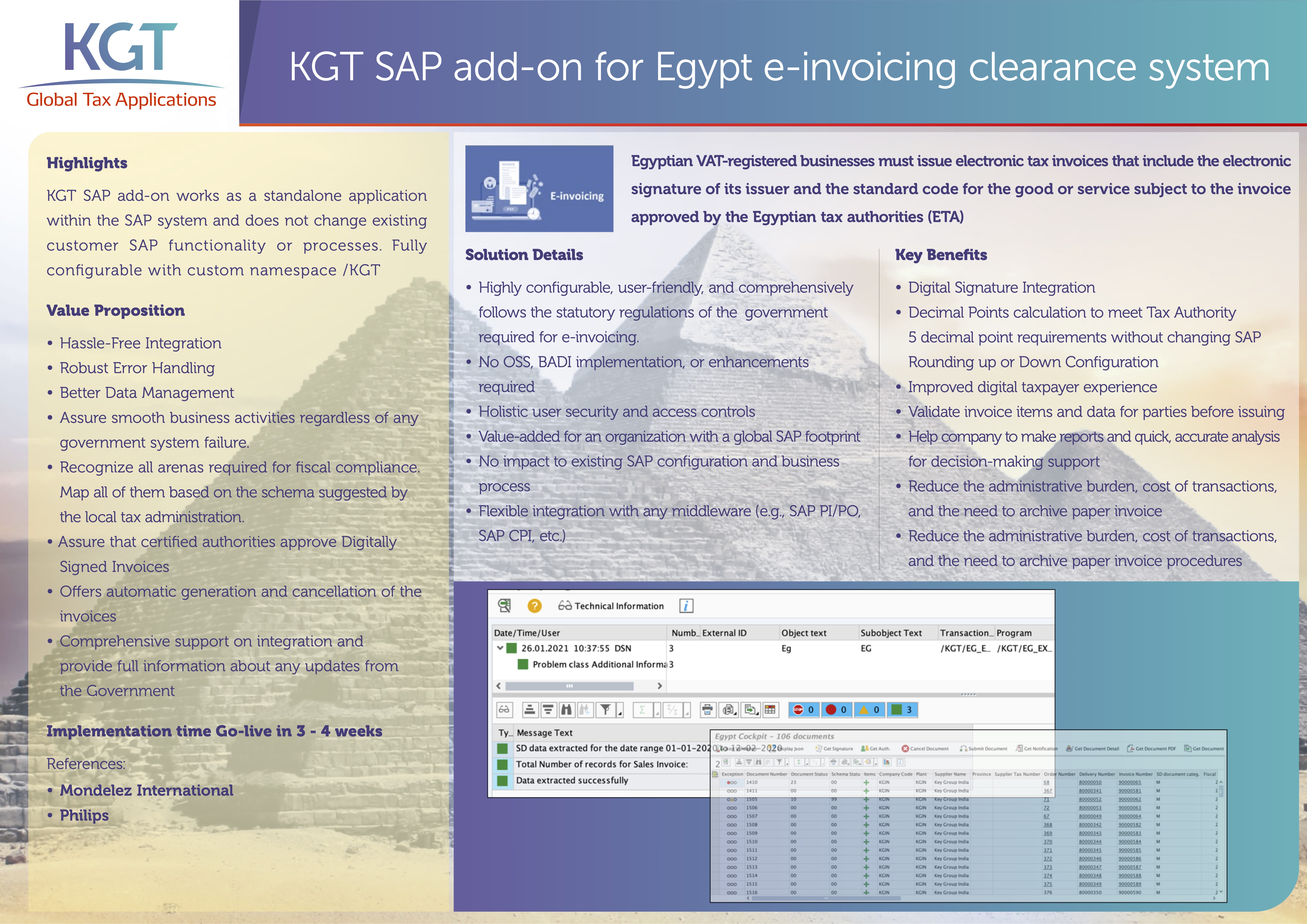 OnePager Egypt e invoicing