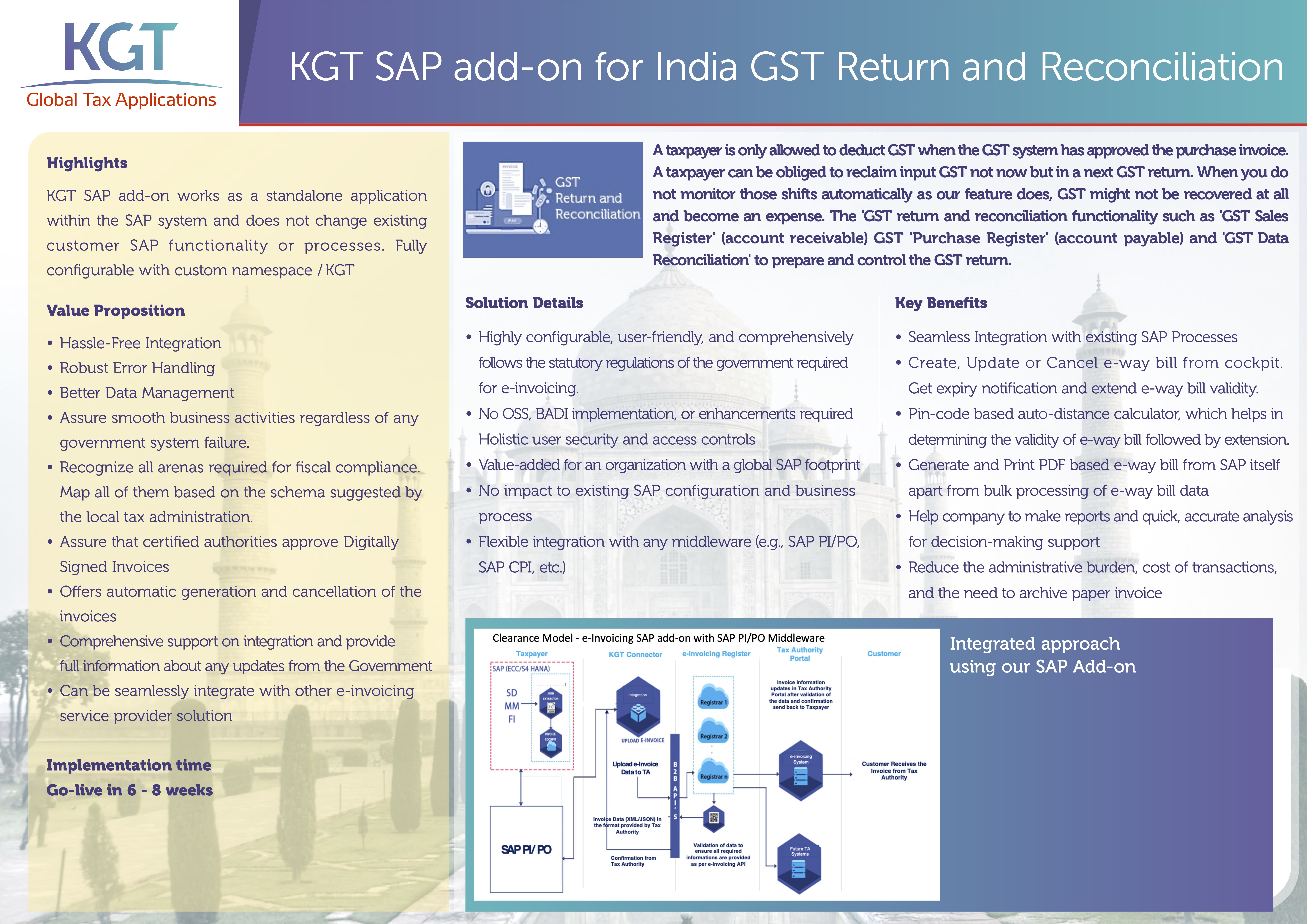 OnePager India GST return and reconciliation