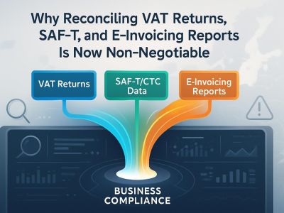 Why Reconciling VAT Returns, SAF-T, and E-Invoicing Reports Is Now Non-Negotiable